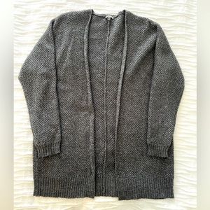 Long Express cardigan, grey and black, size medium